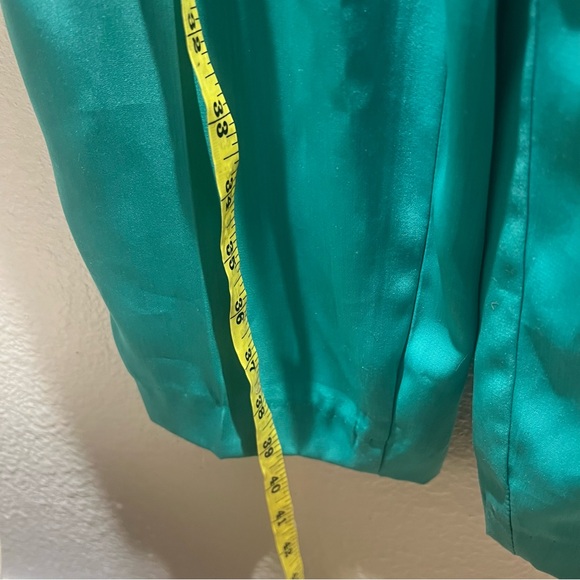 Cybil's collection Palm Beach size Small teal and white 80s long sleeve jumpsuit - Picture 7 of 16